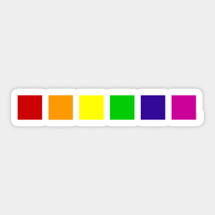 Minimalistic Pride Flag Colors - Proudly Celebrate LGBT Sticker